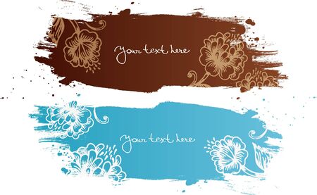 Flowers banners のイラスト素材