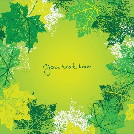 	Background with summer leafsのイラスト素材