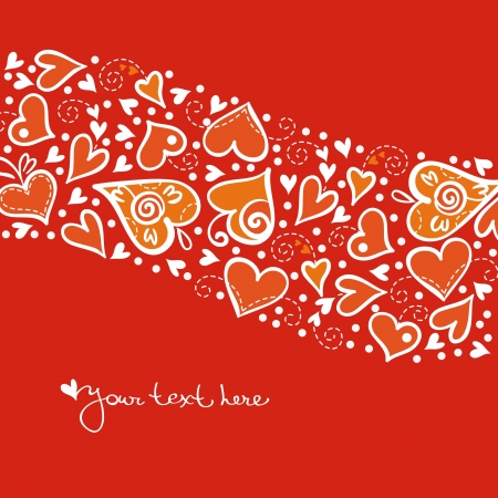 Love background with abstract hearts. Valentine cardのイラスト素材