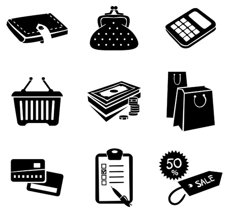Shopping icons setのイラスト素材