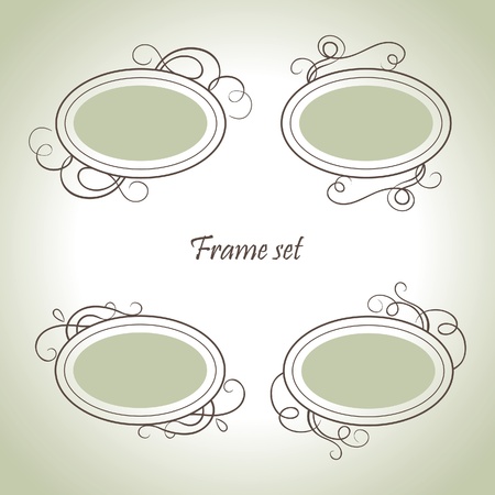 Set of vintage frames のイラスト素材