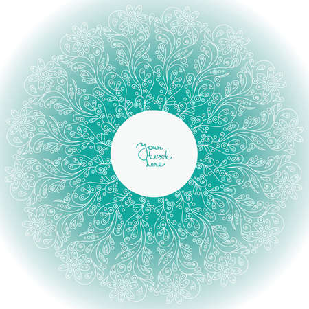 Ornamental round floral patternのイラスト素材