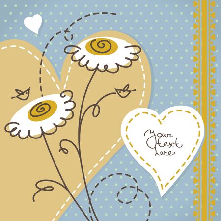 Scrapbook  floral backgroundのイラスト素材