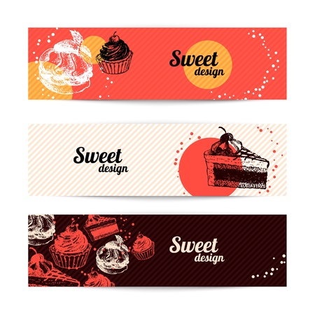 Sweet banners のイラスト素材