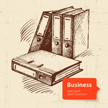 Hand drawn business backgroundのイラスト素材