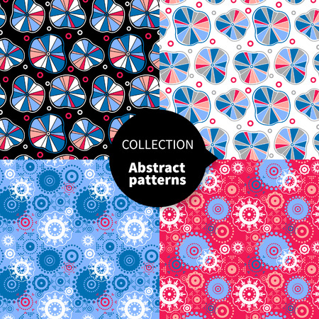 Seamless abstract pattern set のイラスト素材