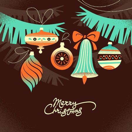 Vintage Christmas backgroundのイラスト素材