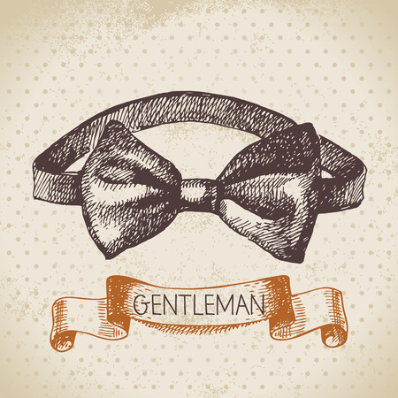 Sketch gentlemen accessory. Hand drawn men illustrationのイラスト素材