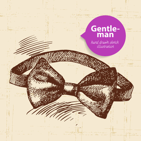 Sketch gentlemen accessory. Hand drawn men illustrationのイラスト素材