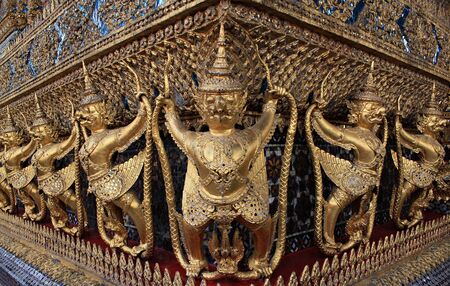 Golden Garuda of Wat Phra Kaew at Bangkok, thailand の写真素材