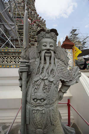 Chinese statue in the Buddhist temple of Wat Arun in Bangkok, Thailand  の写真素材