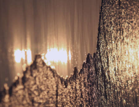 beach and waves reflect the sun or light backgroundの写真素材