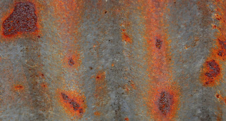 Rusted galvanized iron plate