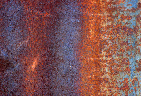 Rusted galvanized iron plate