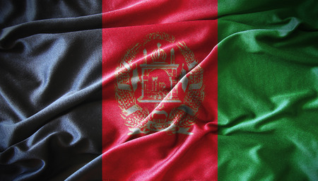 Waving Afghanistan Flagの写真素材