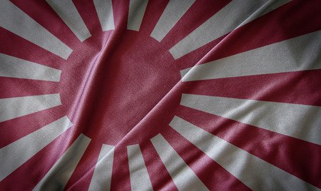 Japan waving flagの写真素材