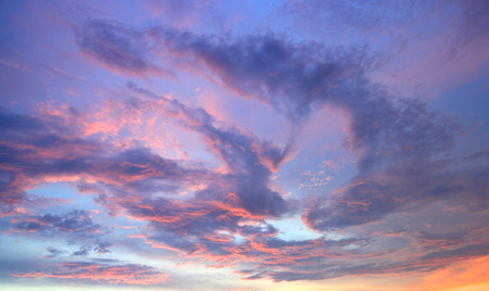 sunset sky white cloudの写真素材