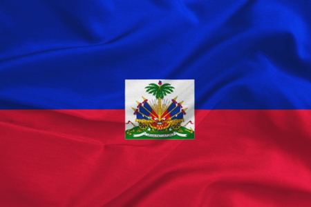 Waving Haiti Flagの写真素材