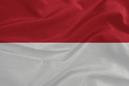 Monaco flag pattern on the fabric texture ,vintage styleの写真素材