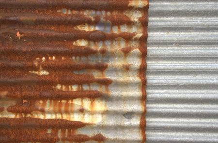 New and old rusty galvanized zinc. texture background