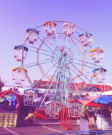 Thailand Ferris wheel , Vintage Styleのeditorial素材