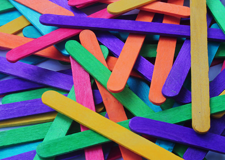 Colorful wood ice-cream stickの写真素材