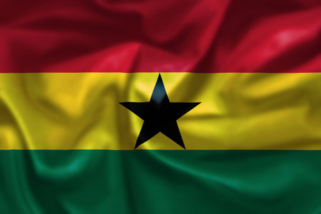 Ghana Flagの写真素材