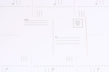 Blank postcards on postcards background