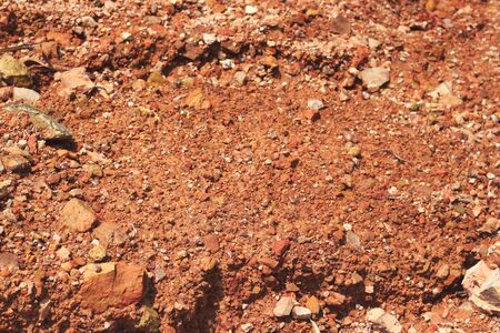 brown gravel stone backgroundの写真素材