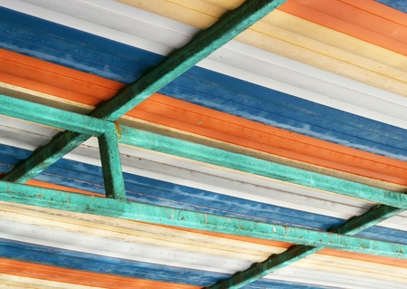 Old steel with awningの写真素材