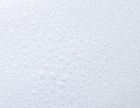 Water drops on white backgroundの写真素材