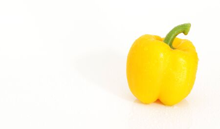 Fresh sweet pepper isolated on white backgroundの写真素材
