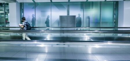 BANGKOK, THAILAND - JANUARY 18, 2016: The movement of tourists inside of Suvarnabhumi Airport. Suvarnabhumi Airport is one of two international airports serving Bangkokのeditorial素材