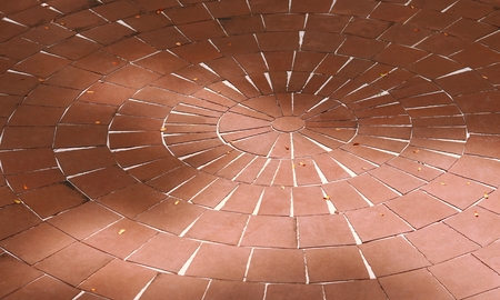 orange tile texture architectureの写真素材