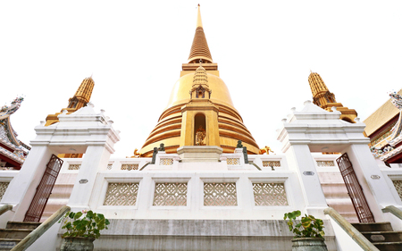 Ancient golden pagoda in Thailand temple ( Wat Bowon Niwet Wihan Ratchaworawihan )のeditorial素材