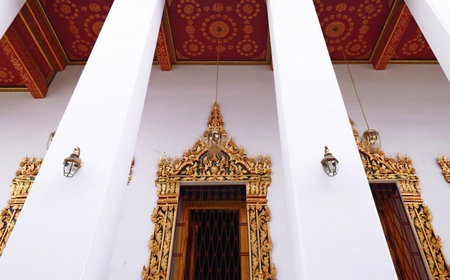 Ancient Temple Style in Thailand temple ( Wat Bowon Niwet Wihan Ratchaworawihan )