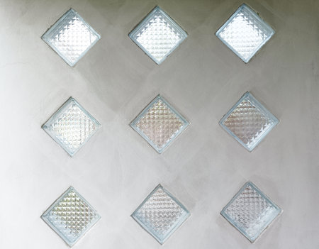 glass pattern on cement wall for backgroundの写真素材