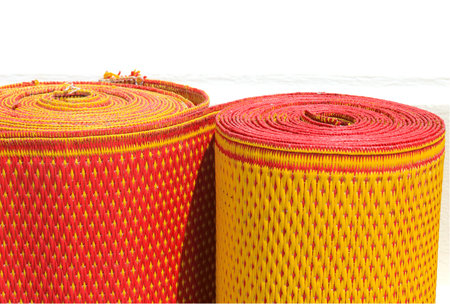 Native mats with beautiful patterns in Thailandの写真素材