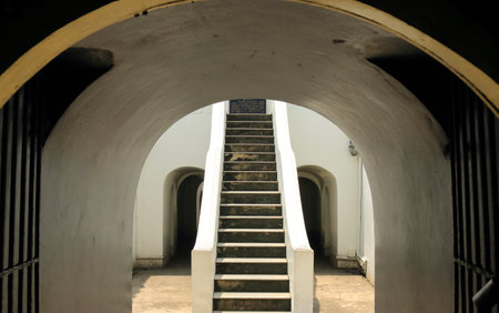 Decorative cement stairs pattern pathの写真素材