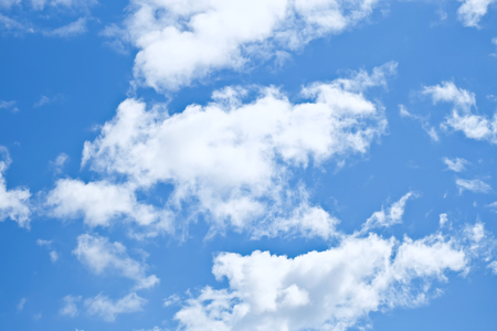 Blue clean sky with white cloudの写真素材