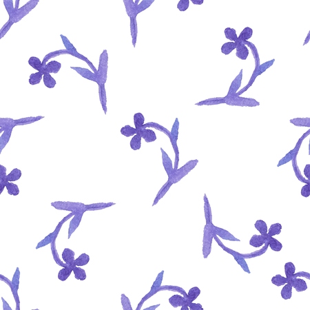 Floral watercolor seamless pattern. Hand drawn texture. Watercolor vector.のイラスト素材
