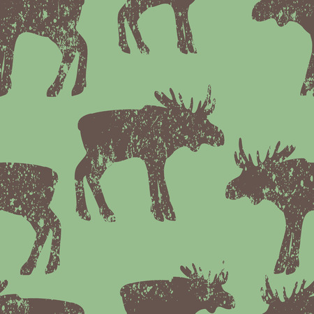 Elks Seamless pattern. Vector illustration.の写真素材