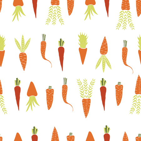 Carrot vector. Seamless pattern.  Can be used for wallpaper, pattern fills, web page background, surface textures.の写真素材