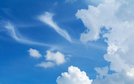 blue sky with cloud closeup