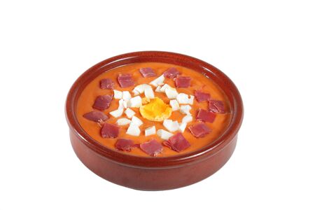 Salmorejo is a typical dish of the city of Cordoba (Spain) with tomato and bread.の写真素材