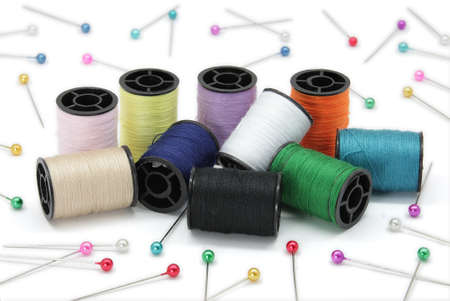 Different tools used for making arrangements in apparel sewingの写真素材