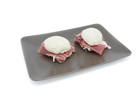 Ham sandwich, developed in the Spanish town of Jabugo (Huelva)の写真素材