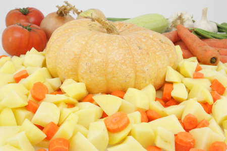 Ingredients to prepare different salads mediterrenea based on dietの写真素材