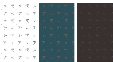 set of patterns with fine particles of dill. Beautiful wrap, wallpaper, fabric, background.のイラスト素材