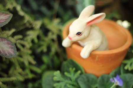 Doll in the Gardenの写真素材